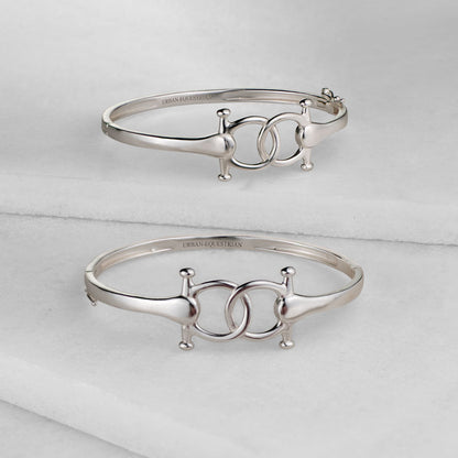 Talisman - Equestrian Horse Bit Bracelet in Silver