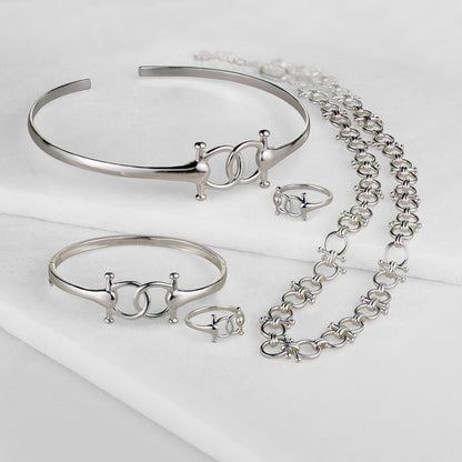 Talisman - Equestrian Horse Bit Bracelet in Silver